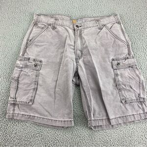 Carhartt Men's Rugged Cargo Relaxed Fit Gray Shorts | Size: 38